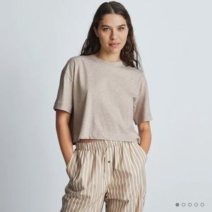 Organic cotton cropped shirt